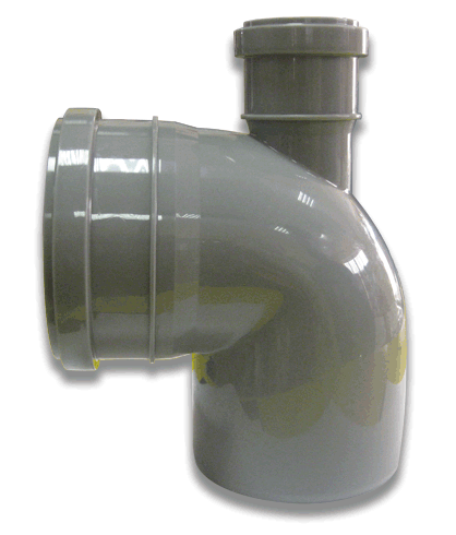 Колено ПП 110 х 90(87) с выходом 50 фронтальным, артикул УТ000020145