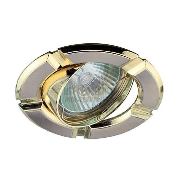 Светильник Эра поворотный KL19АТ MR16 50W 12V литой сатин никель/золото, артикул УТ000087142