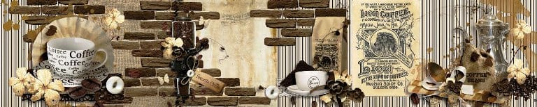 Фартук для кухни Кофе Леон  (3000*600*1,5мм) матовая, артикул УТ000092568