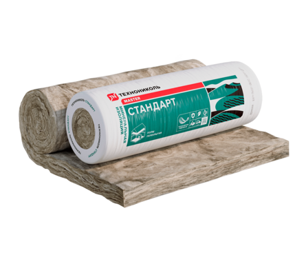 Утеплитель Минвата Технониколь Стандарт Рулон 40 PN 6150х1220х50 мм (15 м²/0.75 м³/2 мата), артикул 441217
