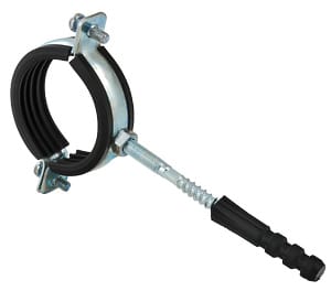 Кронштейн стальной с резиновым уплотнителем 1 1/2" (47-52мм), артикул 3054