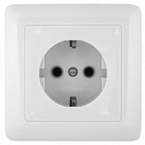 Розетка 1м с\з белая ХИТ, артикул 06125