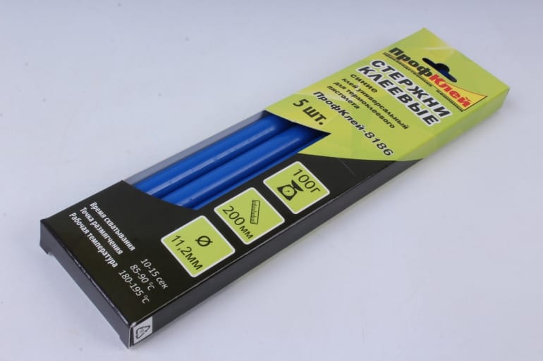 Клеевые стержни для пистолета ПрофКлей 8783 синий 7*200, 85г (10), артикул 8783