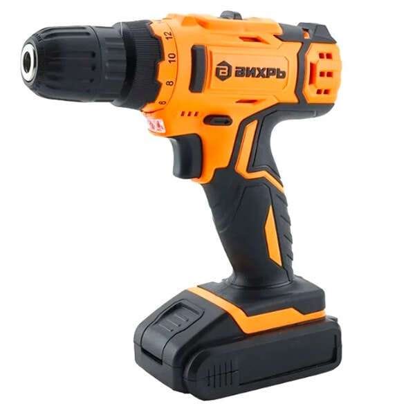 Дрель аккум. Шуроповерт ударная ДА-24Л-2к  ВИХРЬ 72/14/18, артикул 72/14/18