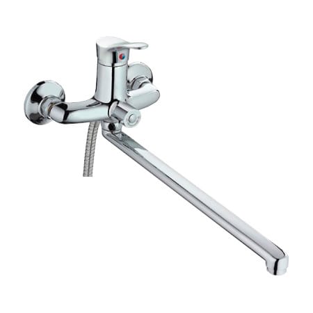 Смеситель для ванны FRAP хром (одноручный, длинный гусак 40 см евро перекл) F2214-B, артикул УТ000065200