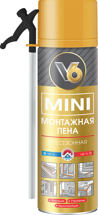 Пена "BAU MASTER" SILVER 65 л, профессиональная, монтажная, 750 мл / 1,01 кг, артикул УТ000093442