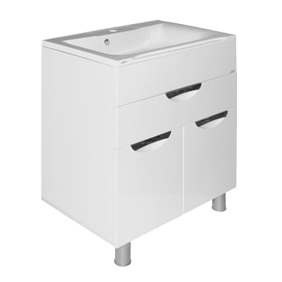Этьен 65 Тумба для ванной белый с умывальником Элен - 65 (ПВХ), артикул УТ000045483