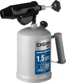 Лампа паяльная, стальная, 1,5 л, СИБИН, артикул УТ000069264