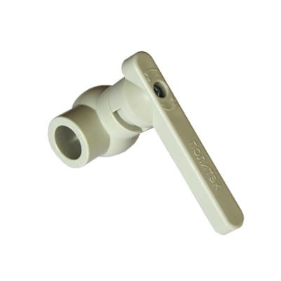 Кран шар PPR 25 ручка белый (латун. шар) PP-R, артикул 25958