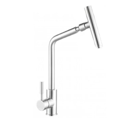 Смеситель MIXXUS SUS 017 поворотный излив д/кухни нерж/сталь, артикул 28044