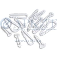 Дюбель-хомут ДХП-8 для плоского кабеля 5-8мм нейлон белый (100шт), артикул SQ0539-0007