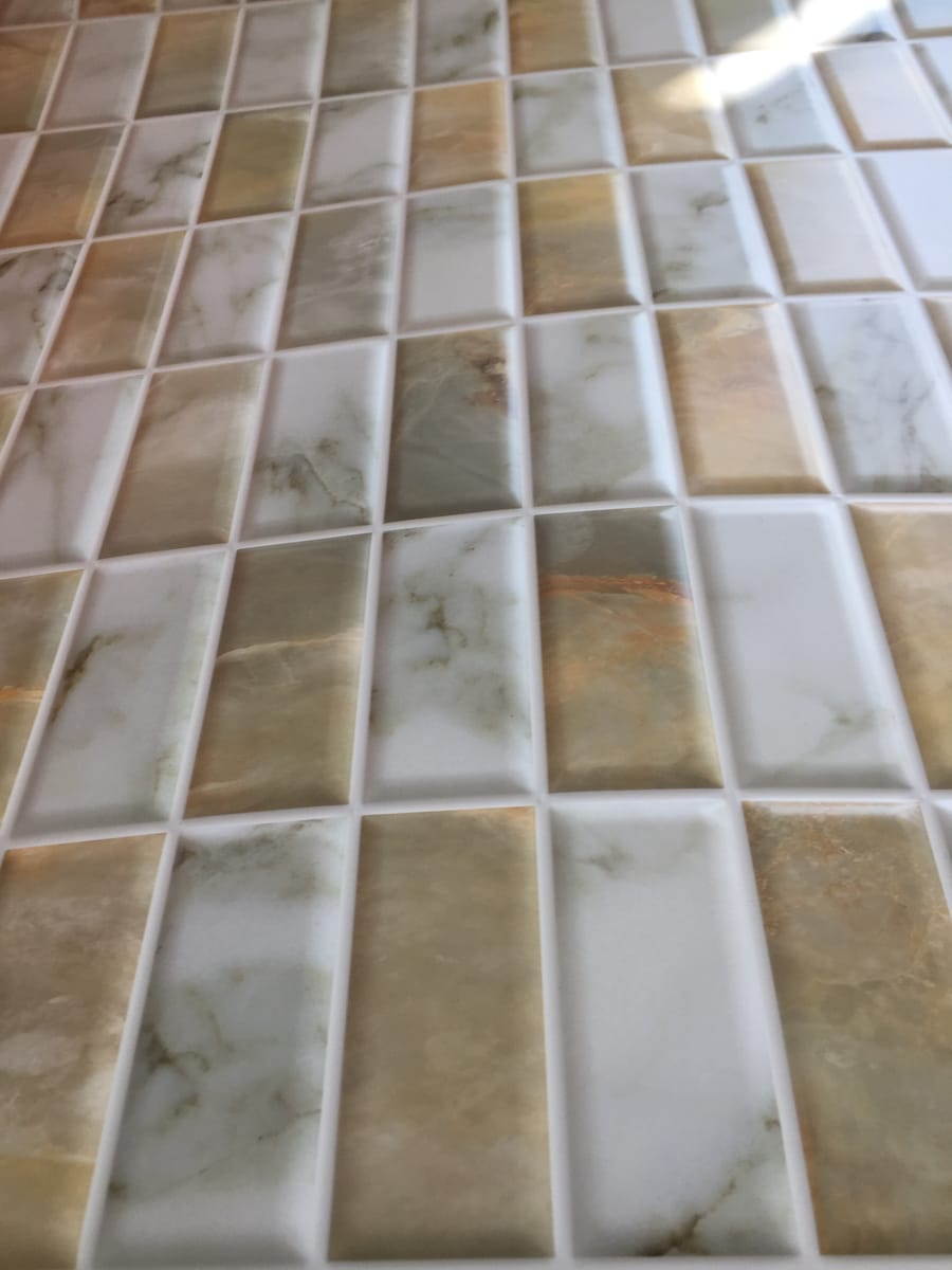 Панель ПВХ  Мрамор  бежевый  (960*480мм), артикул УТ000093422