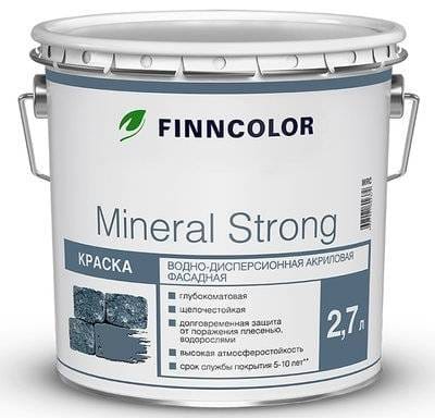 Краска ВД ТИККУРИЛА МИНЕРАЛ СТРОНГ фасадная 2,7л БАЗА С, артикул УТ000092833