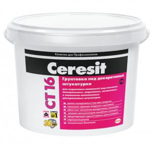 Грунт CERESIT СТ16 под декоративные штукатурки 5л (90), артикул УТ000066035