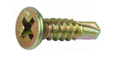 Саморезы оконные по бетону 7,5х132 для окон рам, желтый цинк (50ф), поштучно, артикул OSB-7,5х132-50