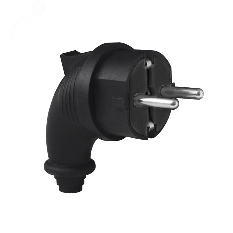 Вилка каучуковая угловая с/з 16А 250 Вт Еврослот, артикул 1241