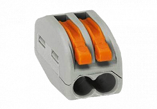 Клемма WAGO 2х(0,08-2,5) с рычагом, артикул 222-412