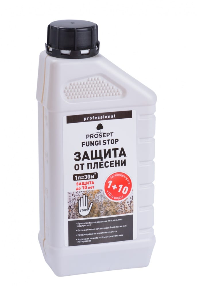 Антисептик Просепт Фуджи Стоп 1л. предотвращает появление плесени и мха, концетрат1:10, артикул 018-1