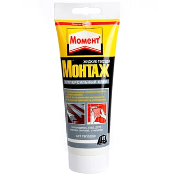 Клей МОМЕНТ Монтаж Суперсильный прозрачный 280гр (12), артикул 235463