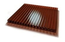 Сотовый поликарбонат WÖGGEL 4мм Коричневый (12x2,1), артикул УТ000034118