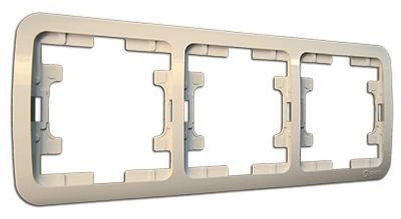 Рамка 3-я горизонтальная кремовая Мимоза, артикул УТ000076695