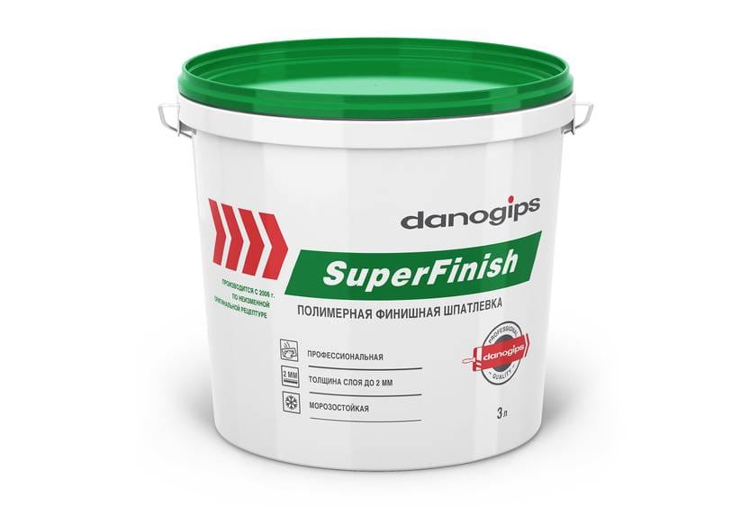 Шпаклевка DANOGIPS SuperFinish (SHEETROCK) унив. готовая 3,0л/5,0кг (120), артикул 00606395