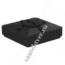 Бак д/душа 120л (черный) 950*950*305мм Aquatech с выходом под ТЭН, артикул УТ000093464