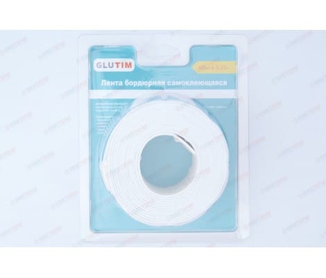 Лента бордюрная д/раковин ванн 60мм*3,35м, артикул 83613