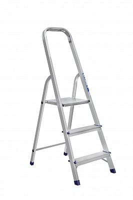 Стремянка алюминиевая 3 ступеней (высота 60см. вес 3,3кг), артикул AM703