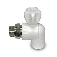 Кран шар для радиатора  PPR 25 х 3/4 угловой серый, артикул УТ000045922