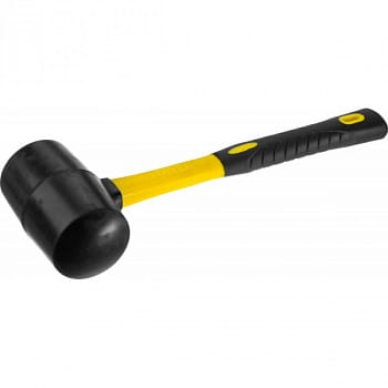 Киянка 0,45кг резиновая комбиниров., фиберглассовая ручка, артикул 45527