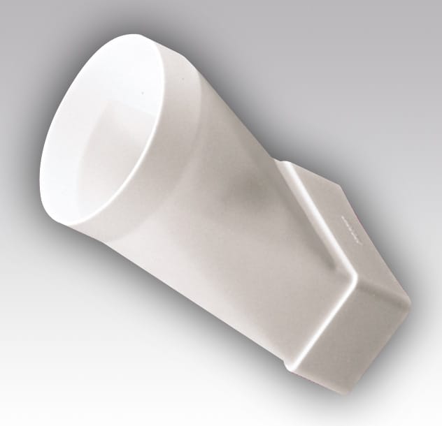 Соединитель эксцентриковый прямоугольного воздуховода с круглым 55х110/D100, артикул 511СП10КП