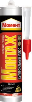 Клей МОМЕНТ Монтаж Суперсильный Плюс белый 400гр (12), артикул 147016