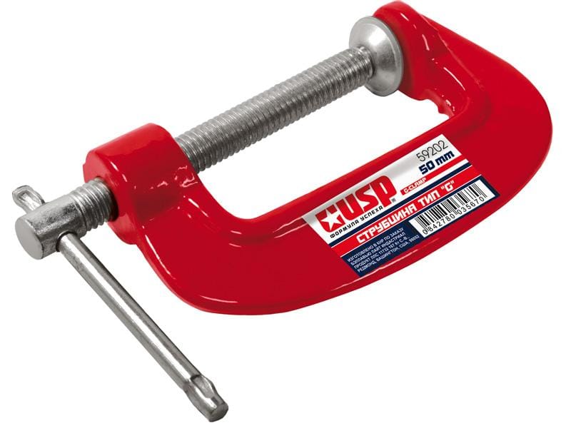 Струбцина Vorel С-образная 3", артикул 38431