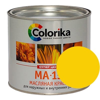 Эмаль МА-15 желтая "Colorika" 2,1кг, артикул УТ000087334