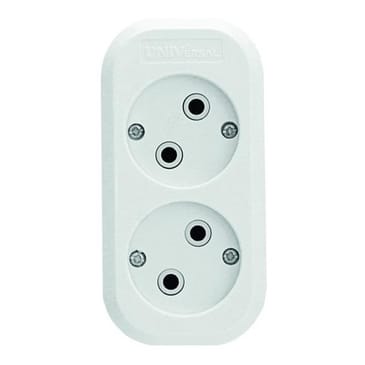 Колодка 2 гнезда без заземления, артикул Е202