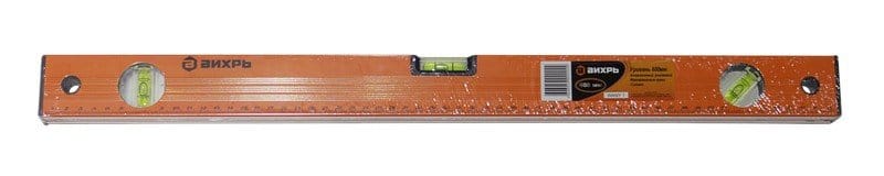 Уровень строительный Bohrer  800 мм (3 глазка 45/90/180)  с ручками, фрез. база, алюминиевый, усил., артикул 48104080