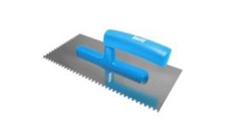 Гладилка зубчатая Bohrer 130х270 мм  4х4 мм (нерж. сталь) с пластиковой рукояткой (12/1), артикул ГПЗ-132704