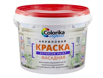 Краска ВД "Colorika Agua" фасадная белая 3кг, артикул УТ000045088