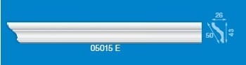 05015Е Плинтус потолочный 2м Экструдированный Лагом (в упак. 120 шт), артикул 05015Е