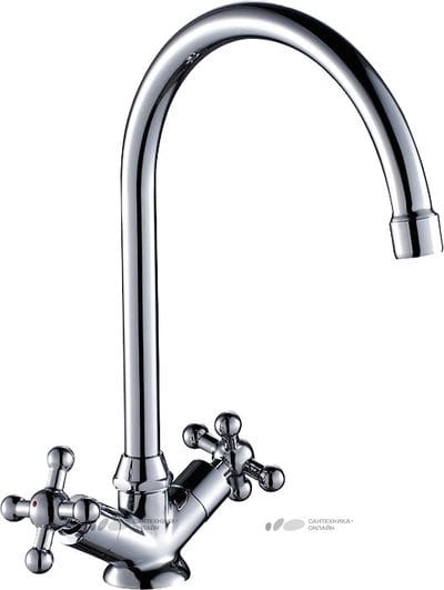 Смеситель MIXXUS DVE-011 нерж/сталь д/кухни, артикул 34436