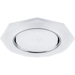 Светильник ДВО-15w GX53 без лампы со светодиод.подсветкой 4000К многоугольник белый матовый, артикул УТ000091908