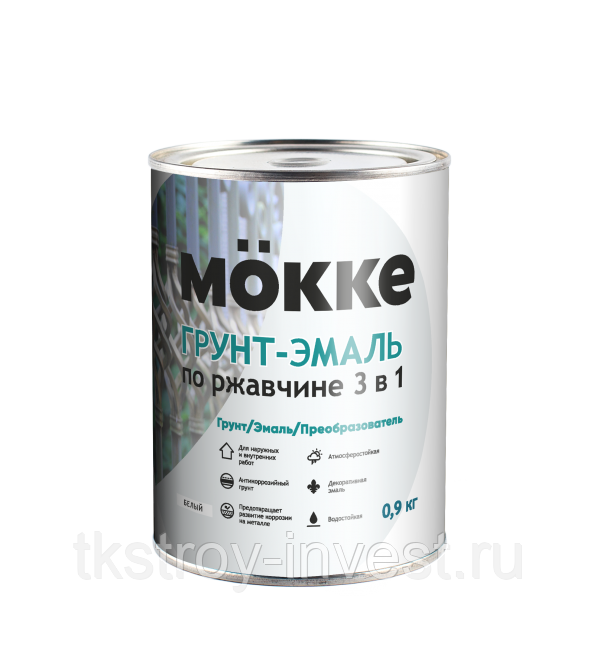 Грунт- эмаль  3-в-1 алкидно-уретановая желтый "МОККЕ" 2,7 кг, артикул УТ000094420
