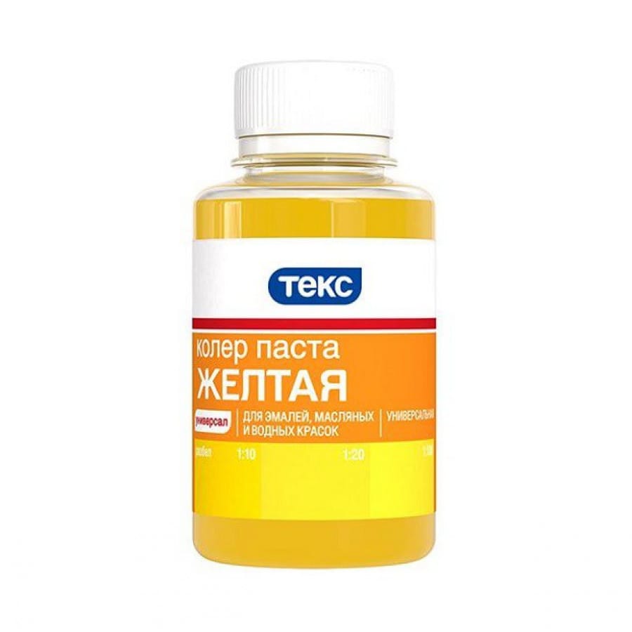 Колер паста универсальная ТЕКС №03 желтая 100мл, артикул 19052/04080