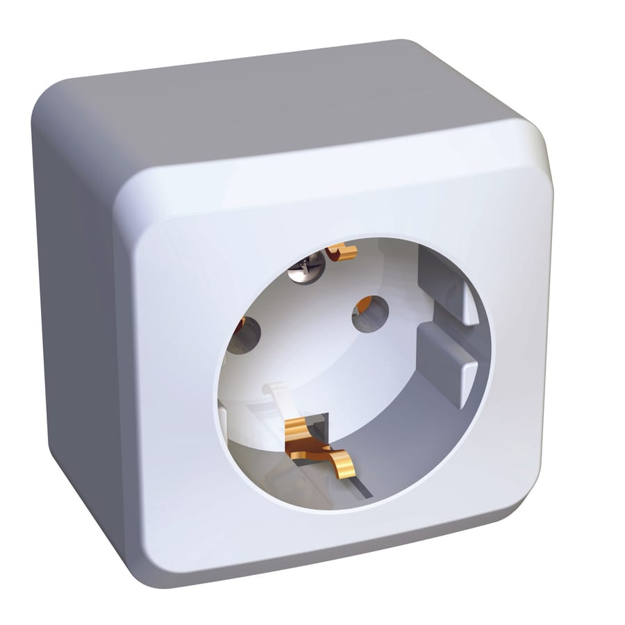 ЭТЮД Белый Розетка 1-я с\з накладная 16А\250В IP44 (Schneider Electric ), артикул УТ000011636