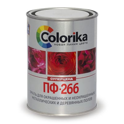 Эмаль для пола ПФ-266 красно-коричневая "Colorika" 1,9кг, артикул 00-00001157