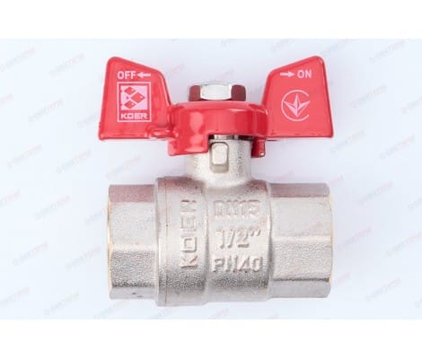 Кран шаровой KOER вн/вн  1/2 бабочка, артикул УТ000075159