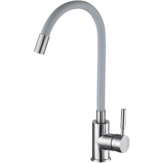 Смеситель ZERIX LUX-011 REFLECTOR (СЕРЫЙ) д/кухни, артикул 28627