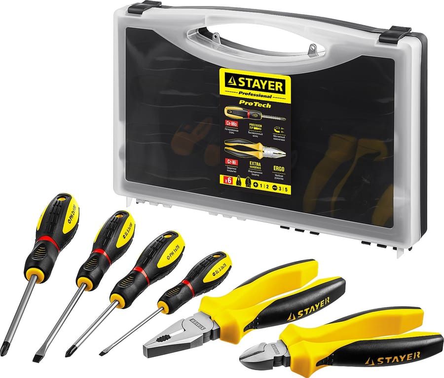Набор губцевого инструмента с отвертками STAYER HERCULES, артикул УТ000092039