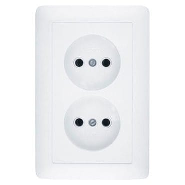 Розетка-колодка 3 поста б/з Белая наружная АВS пластик, артикул Е203